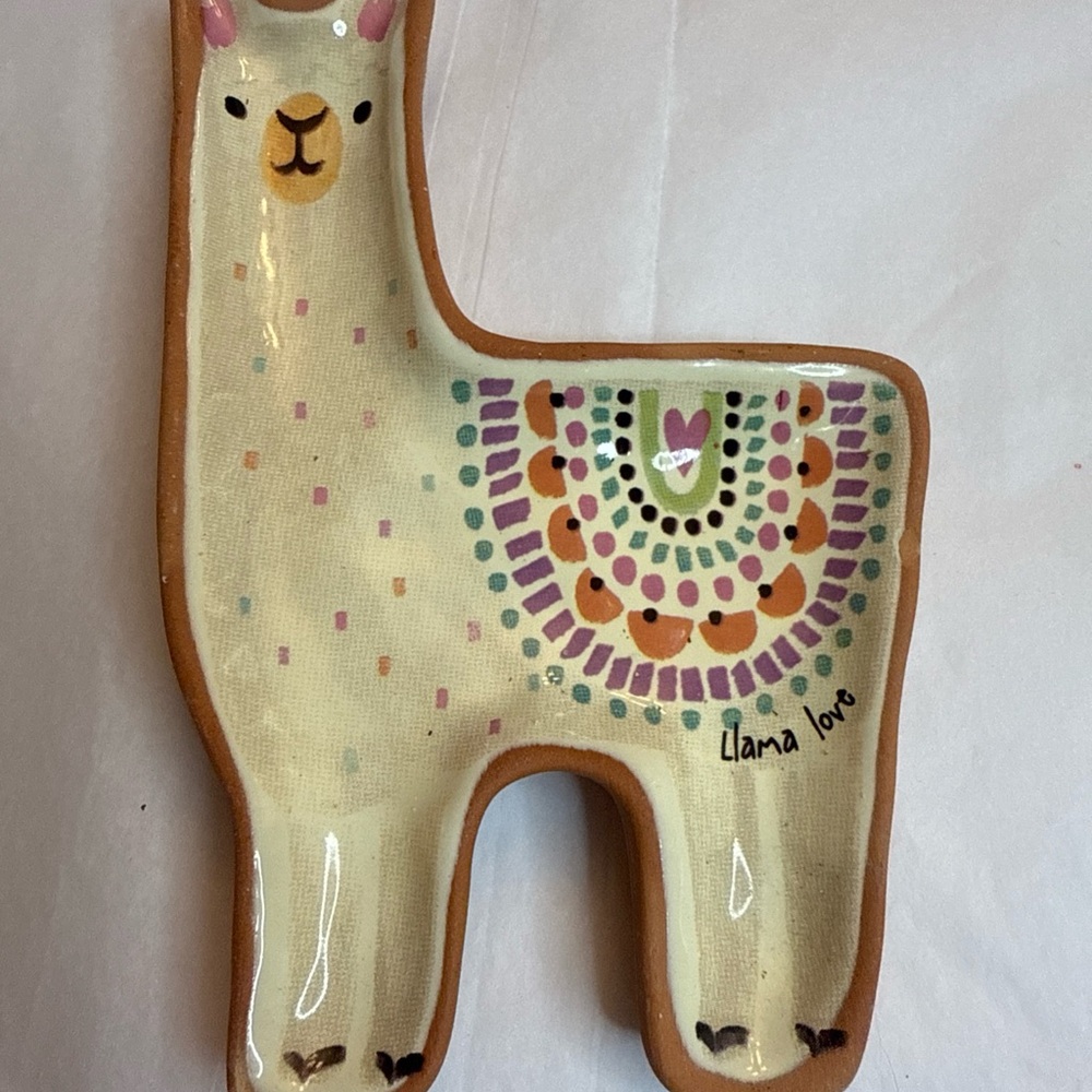 Nordstrom Llama Love Ceramic Art Tray - Multicolor
